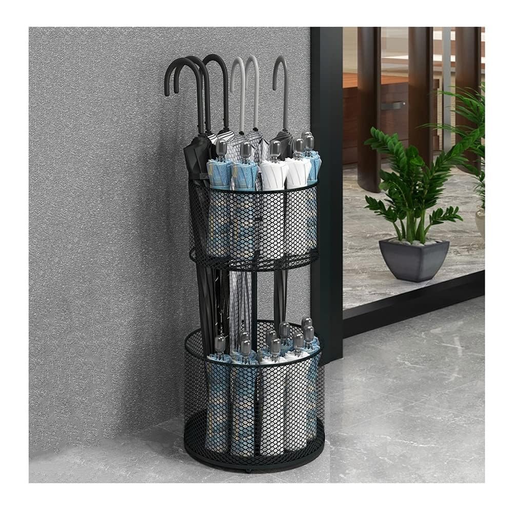 Seau à parapluie design en fer forgé robuste au style intemporel
