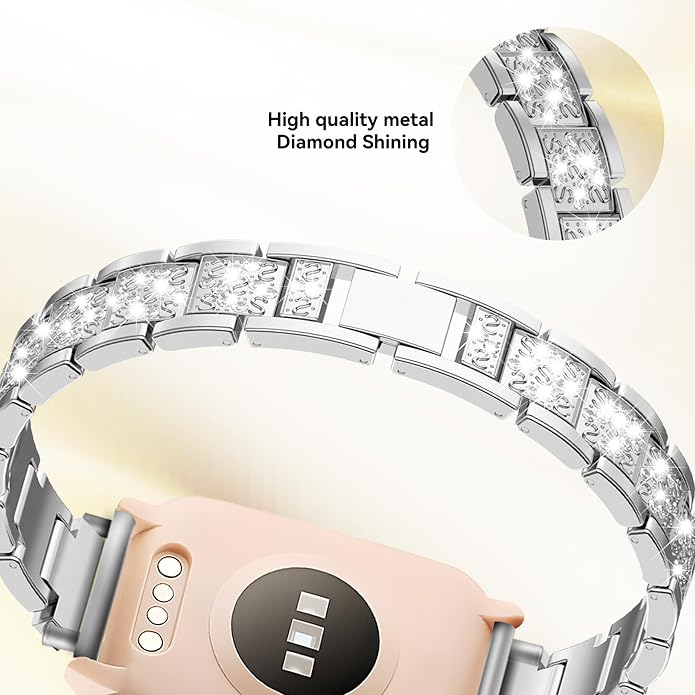 Correa de repuesto metálica para Spade Co Health Smartwatch 4 miniatura 7