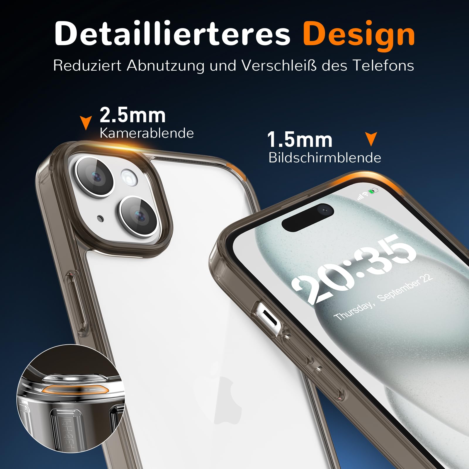Clear Case for iPhone 15, Ultra Thin, Shockproof TPU Cover, Anti-Yellowing, Crystal Clear, Phone Case for Apple iPhone 15 - Clear — view 559