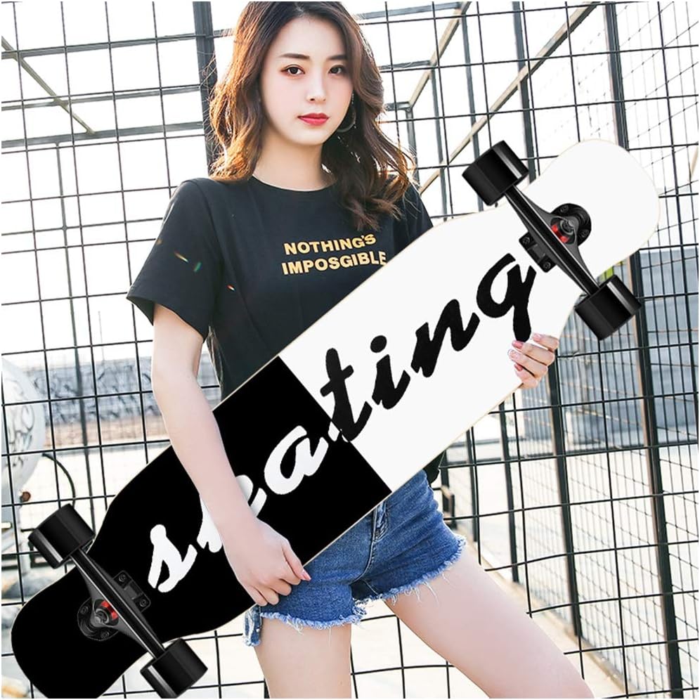 42 Inches Long Boards Skateboard for Girls Boys, Skateboards Premium Longboard Skateboard for Cruising Freestyle Downhill Dancing Skate Board Cruiser for Teens Adults Beginners ( Color : Style D )