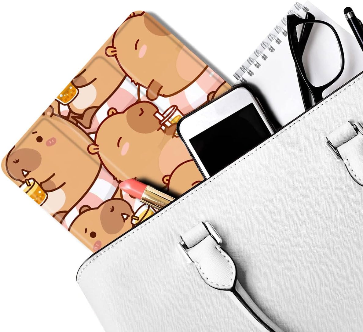 MAYCARI Cartoon Cute Animals Case for iPad 10.9 inch 2022 with Pencil Holder, Original Pattern iPad 10th Generation Soft TPU Back Protective Cover Shell, Auto Sleep/Wake Slim Shell - Cute Capybara