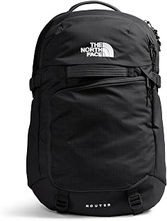 The North Face Router 40L Laptop Backpack - Chiropractor Approved, Water Repellent, 17" Sleeve, TNF Black