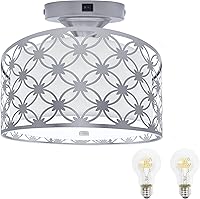 Vista 1 de Facon Lámparas colgantes de 12 V para autocaravana, lámpara de techo interior de 11 pulgadas con interruptor, bombillas LED 2XE26 reemplazables