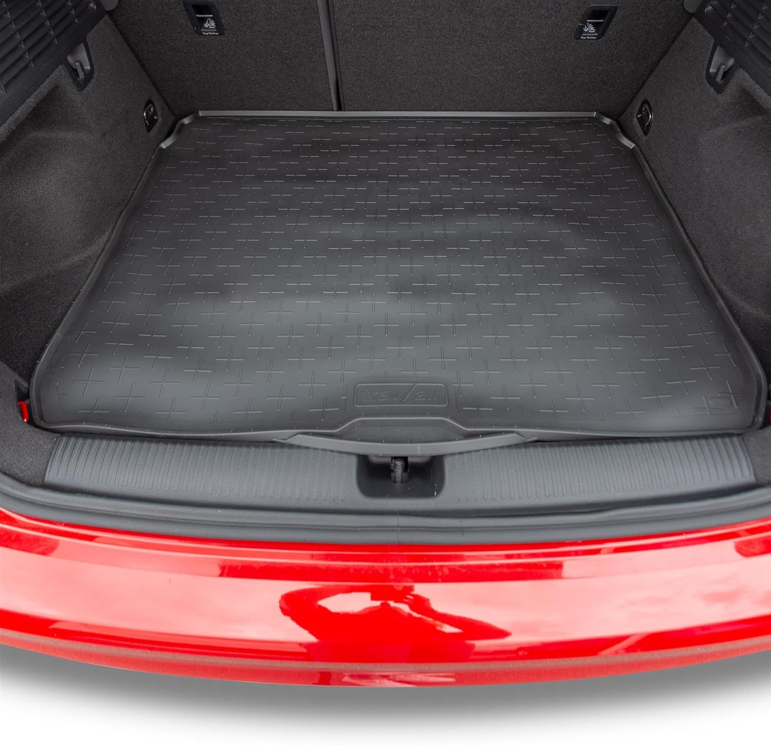 Travall Trunk Liner for Audi Q2 2016- Premium Tailored Fit Car Floor Mat Waterproof Cargo Mat Black Rubber Guard Dog Friendly All Weather Trunk Protector Custom Fit Accessory