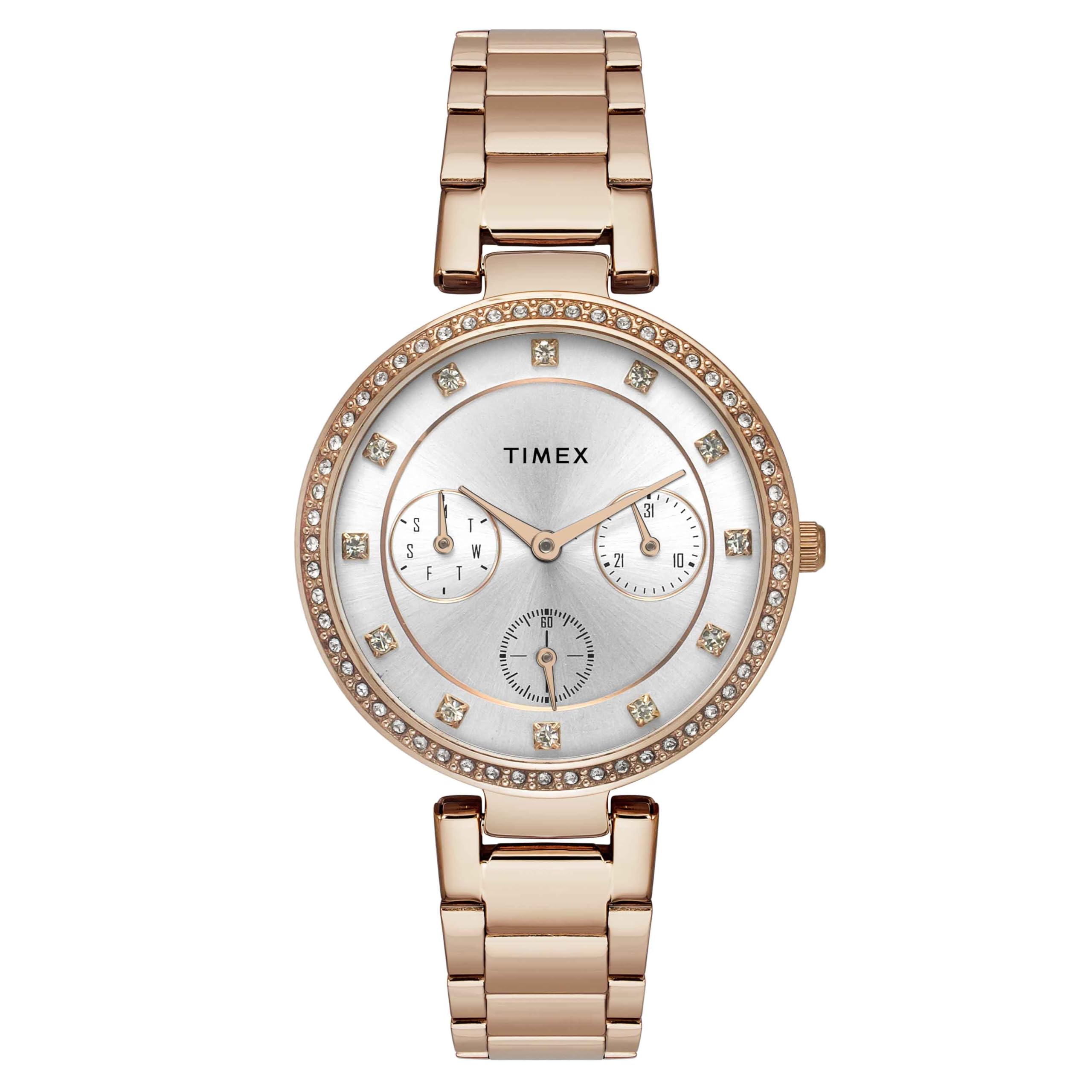 TIMEX Women Silver Round Dial Analog Watch - TWEL18702 (B0D1CGTPYW) Amazon Price History, Amazon Price Tracker