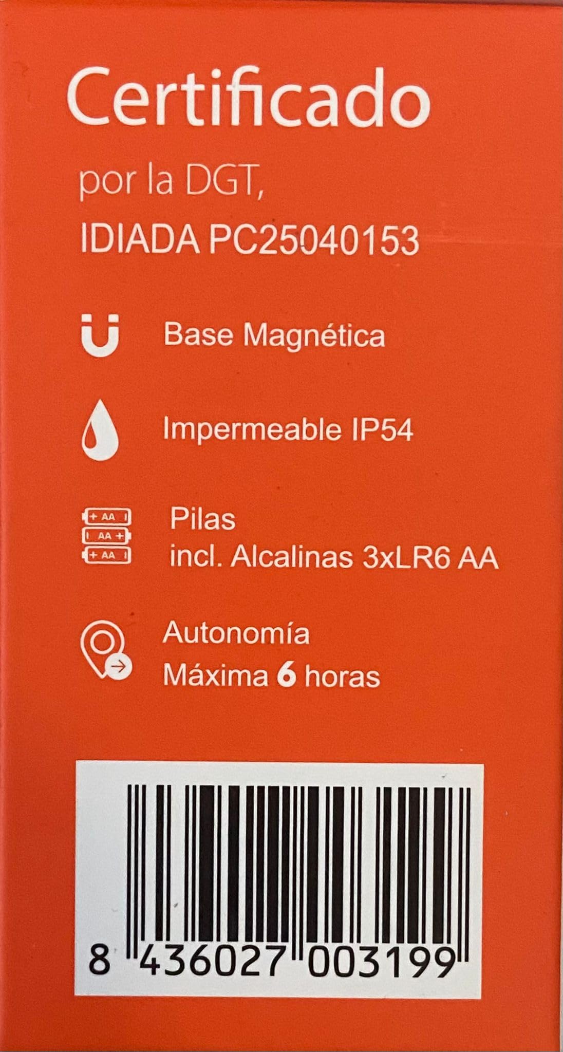 Genérico Luz Emergencia V16 Homologada DGT 3.0 con Geolocalización, Baliza Conectada DGT, Visibilidad 360°, Datos Incluidos Hasta 12/2038