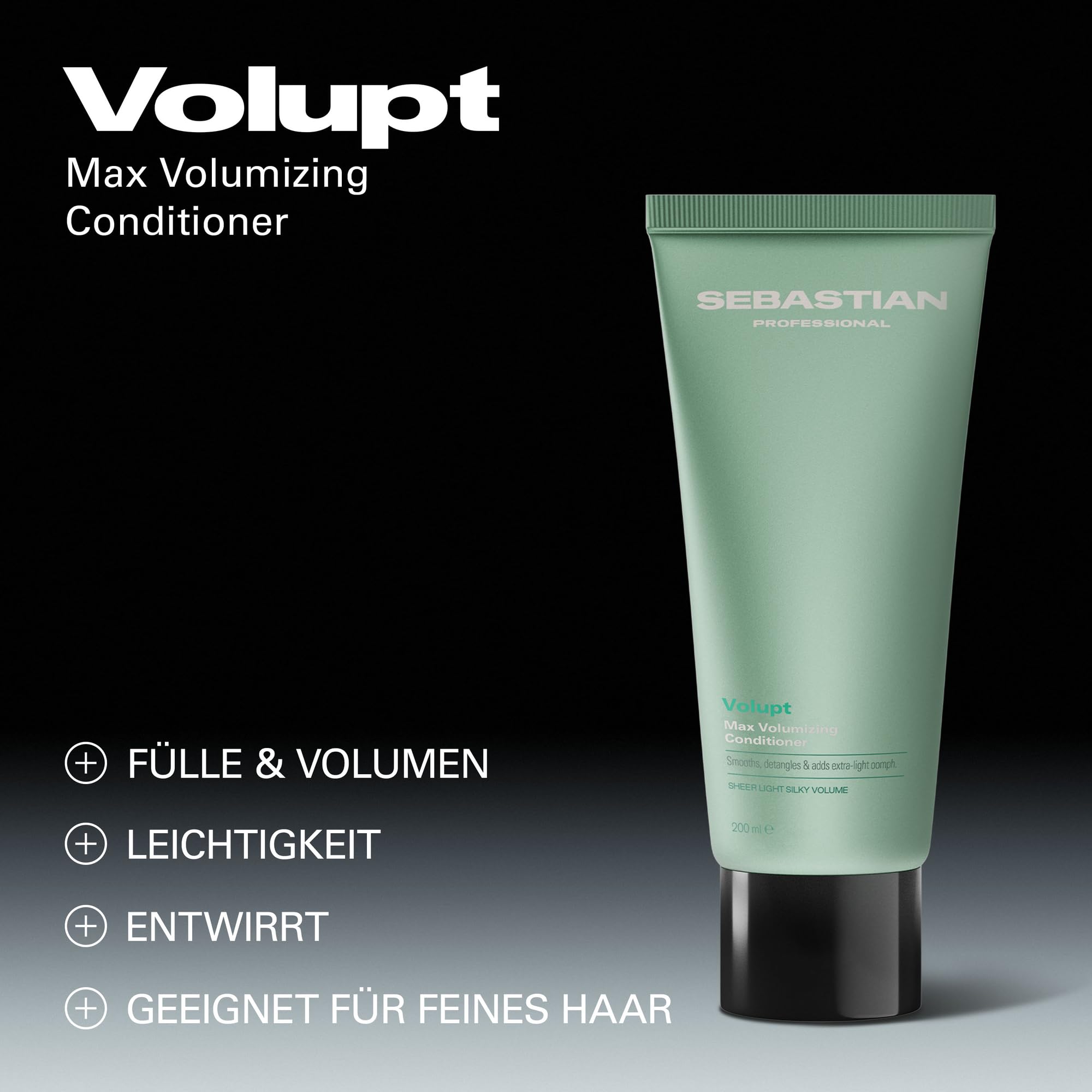 Sebastian Professional Volupt Max Volumizing Conditioner – Pflegende Haarspülung für feines Haar – Schwerelose Volumen-Haarpflege für mehr Fülle, Glanz & Geschmeidigkeit – 1000 ml