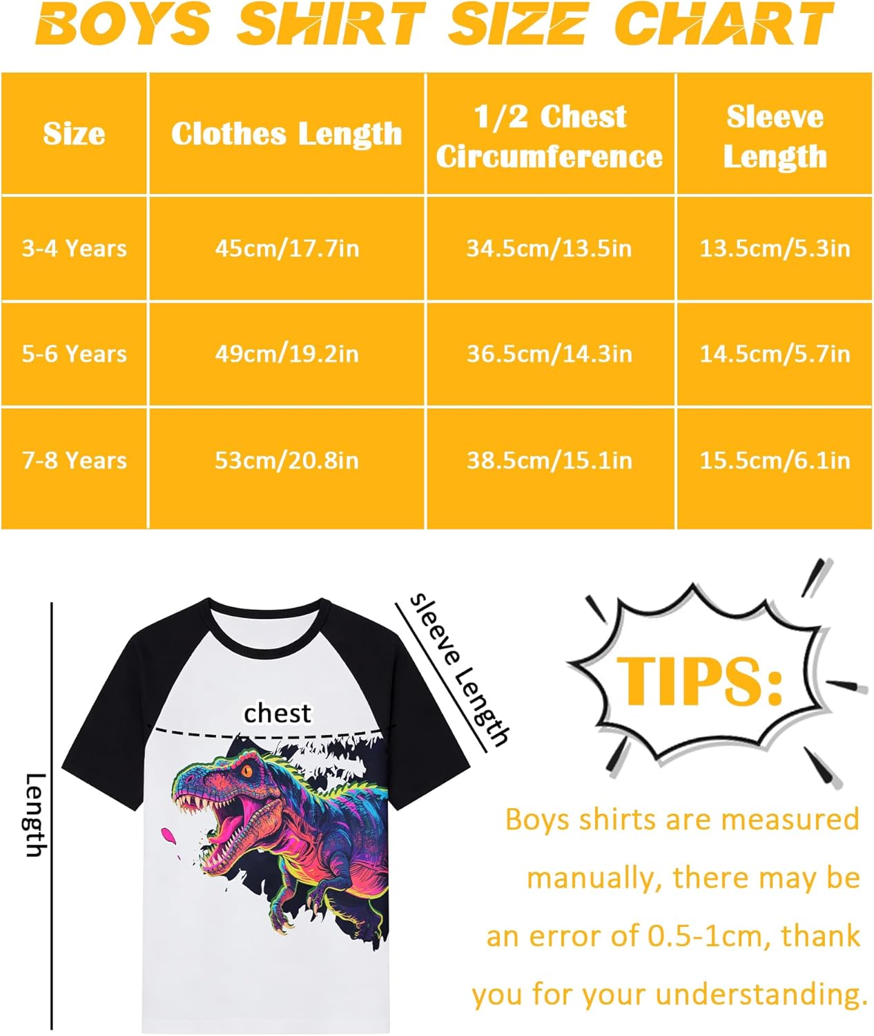 Boys T Shirts, Toddler Boys Graphic Tees, Boy Short Sleeve Tee Shirts Tops for 3-8 Years Kids - Image 7