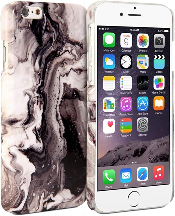 iPhone 6 Case, GMYLE Cover Case Print Crystal for iPhone 6 / 6s (4.7 inch Display) - Black Ink Slim Fit Snap On Protective Hard Shell Back Case