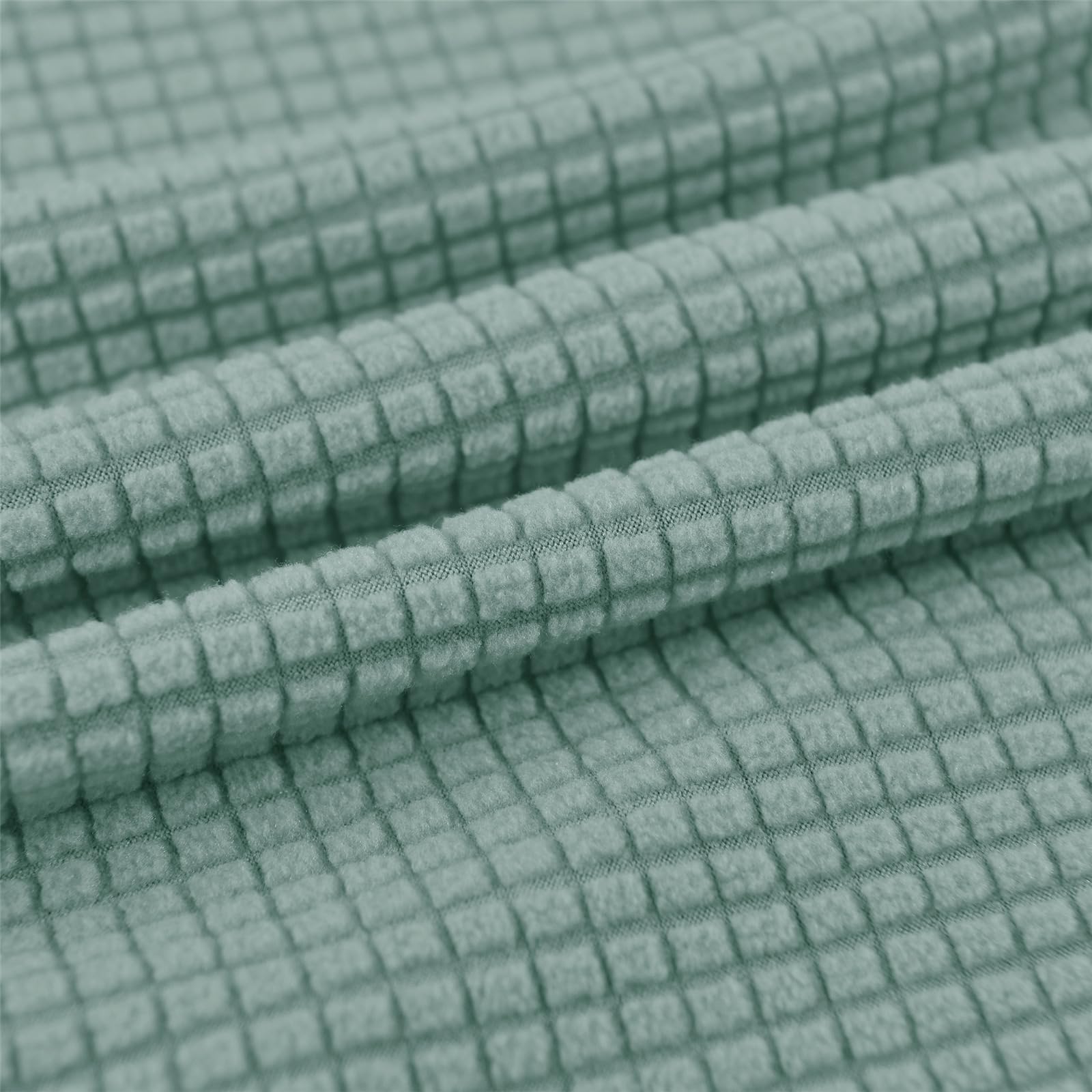 Highdi Housse Fauteuil Chesterfield Extensible Jacquard Vert Clair – Protection Antidérapante 1 Pièce, Couverture Élégante Pour Tub Chair