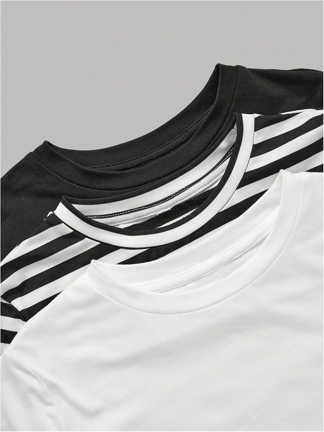 Girl's Long Sleeve Shirts Crew Nekc Slim Fitted Tight Fall Basic Tees Cute Crop Tops for Girls - Image 3