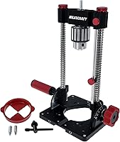 Milescraft 1348 DrillMate PRO Heavy-Duty Portable Drill Press Guide - 1/2" Keyed Chuck, Precision Angled/Straight Drilling Jig for Pro Results
