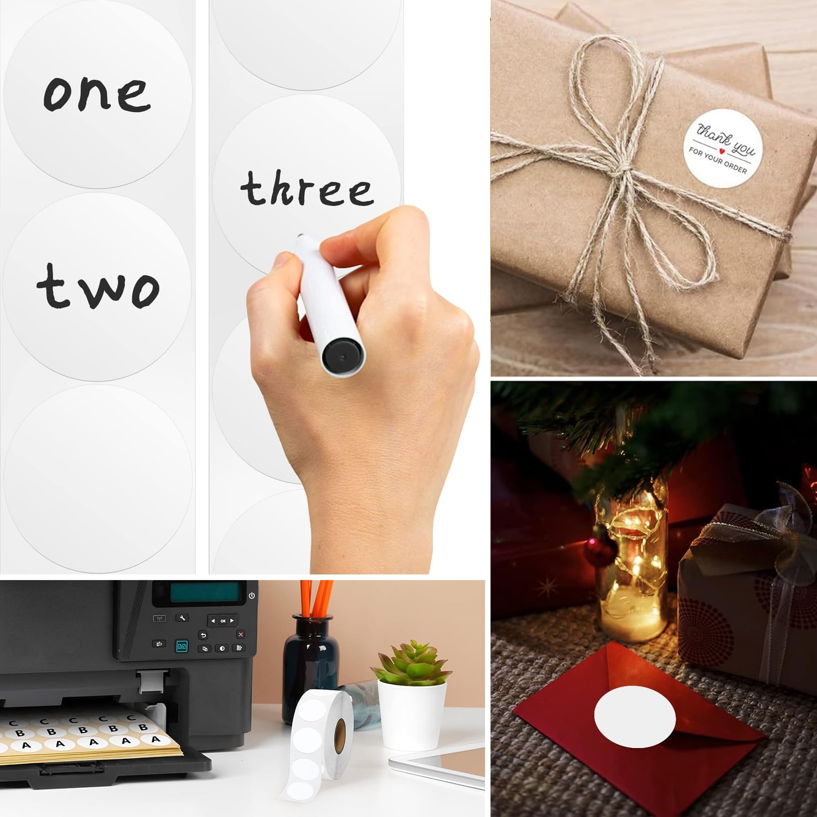 500 Adesivi Rotondi Neri Rimovibili - 25 Mm, Per Organizzazione E Regali