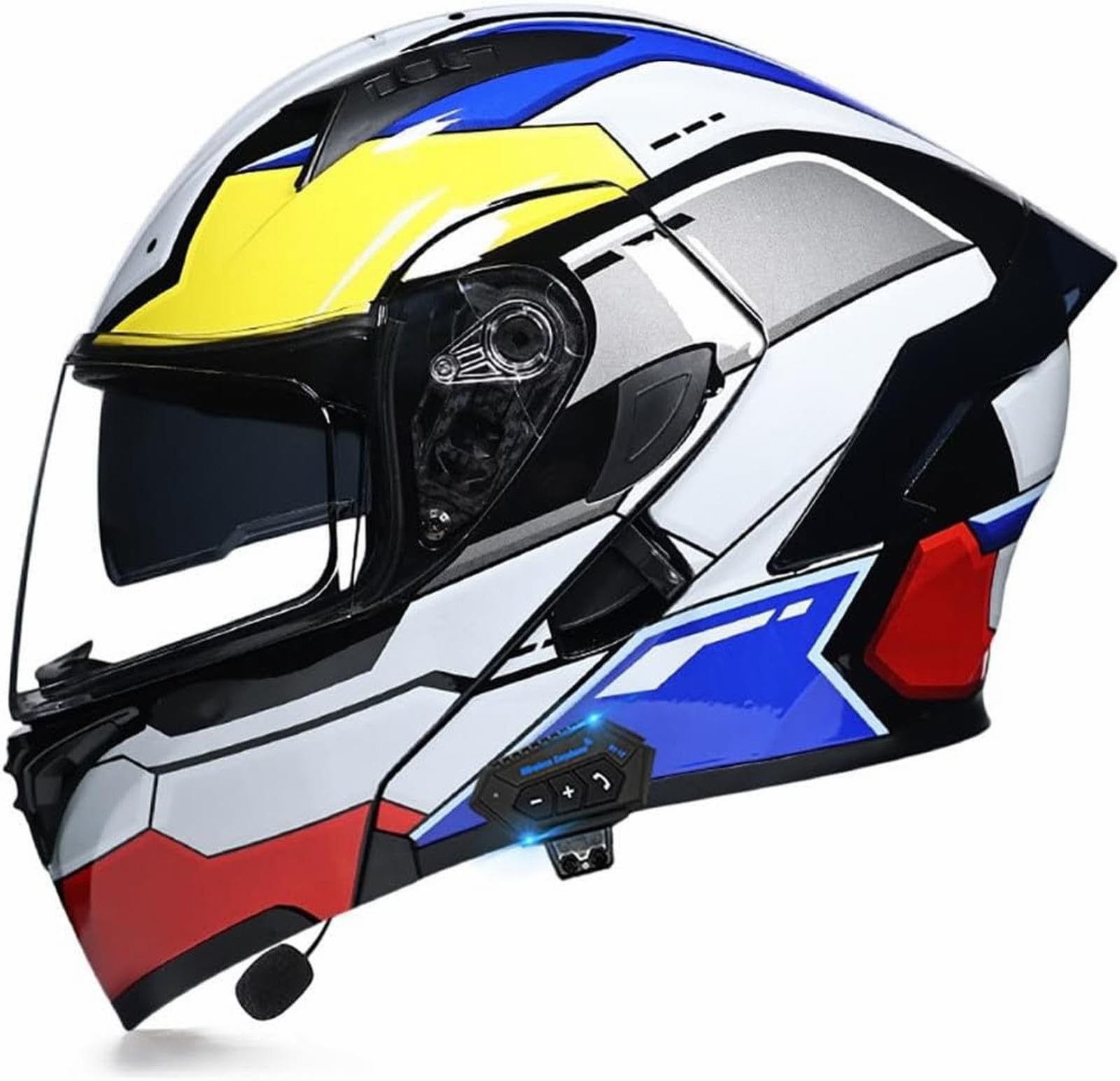 Modular Full Face Bluetooth Motorcycle Helmet, ECE Approved Bluetooth Integrated Motorbike Flip Up Helmet For Adults Men Women,with Dual Visor Crash - View #7