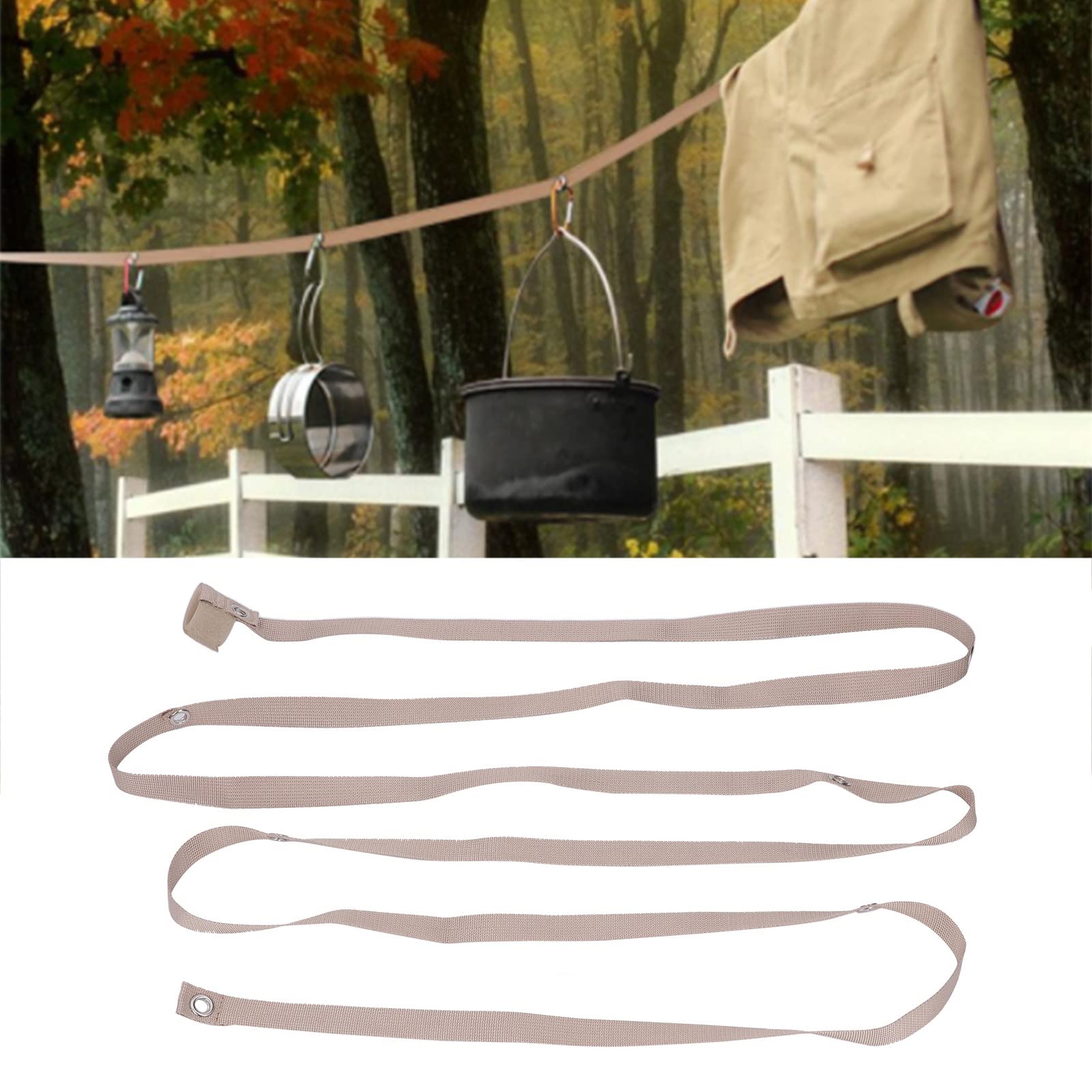 Camping Storage Strap,Hammock Straps,10.17ft Long Durable Nylon Adjustable 7 Round Holes Widely Used Hammock Accessories Set, Hammock Straps, Camping Storage Strap,10.17ft LongCamping Storage St