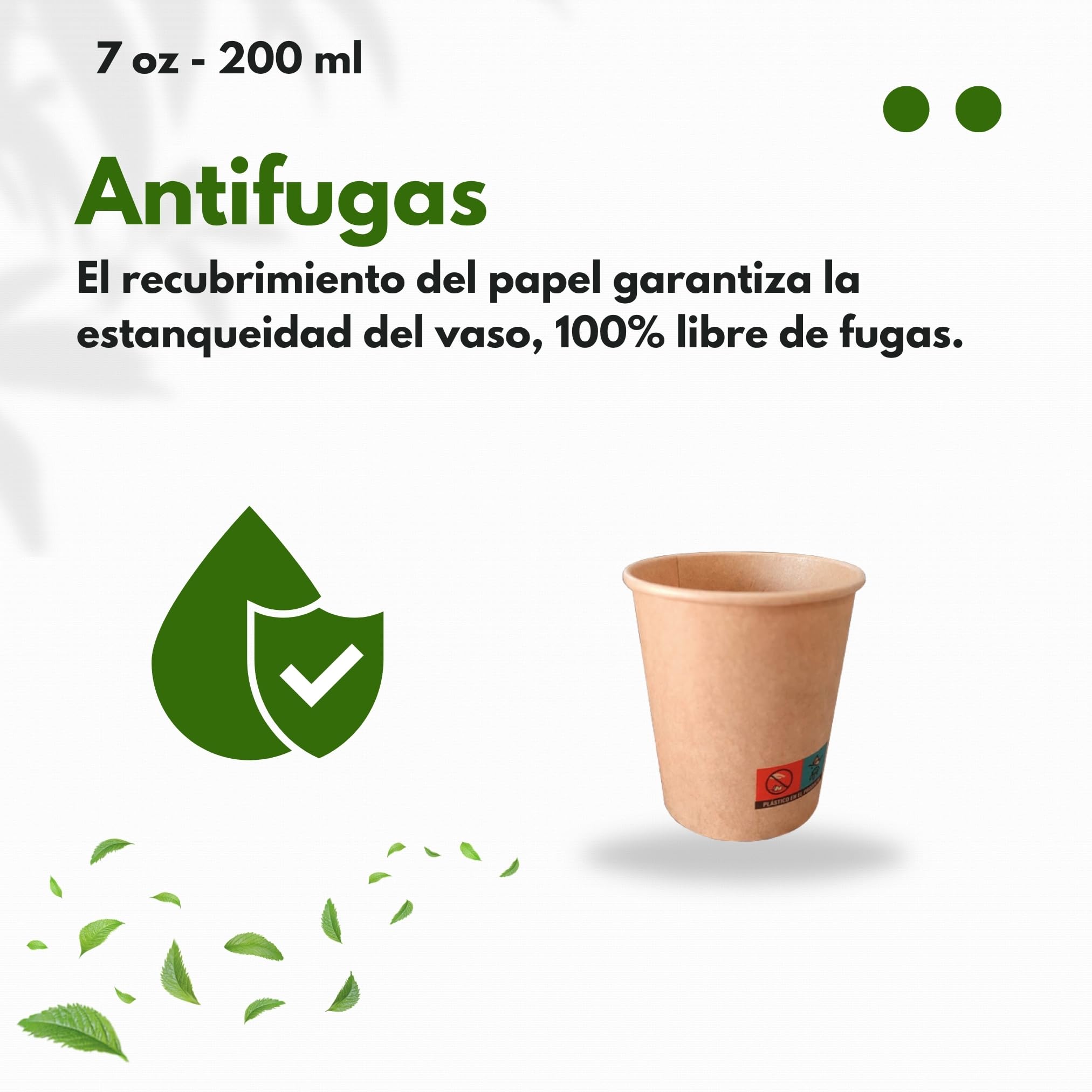Vasos Desechables de Café Para Llevar - Vasos Cartón para Servir el Café, el Té, Bebidas Calientes y Frías (7 oz - 200 ml, Kraft) - Caja de 1.000 vasos