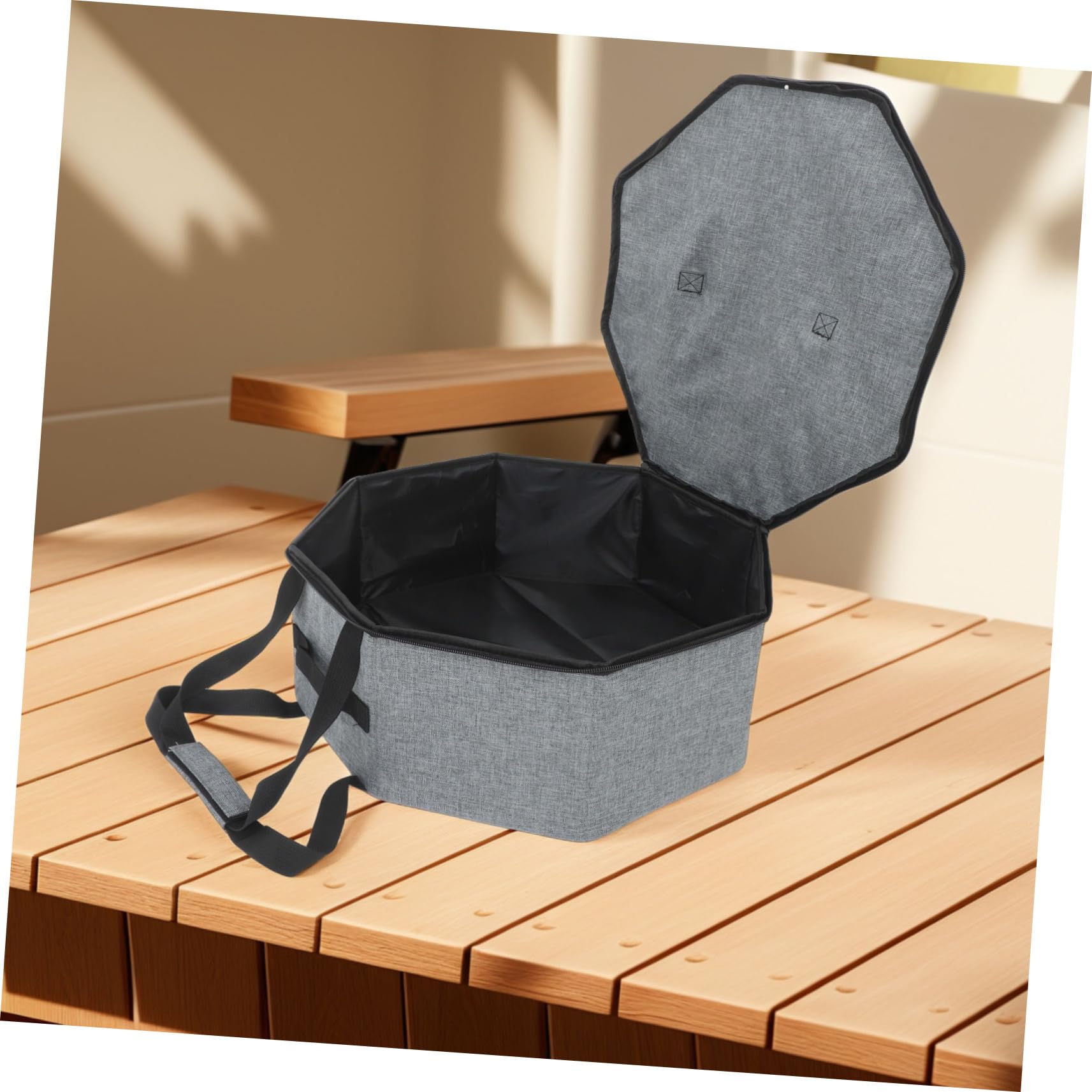 TOPBATHY Faltbare Hut-aufbewahrungstasche mit Träger Transparente Reise-box für Cowboy-kappe Stapelbarer Gepäck-organizer Rundes Aufbewahrungs-beutel für Damen Hut