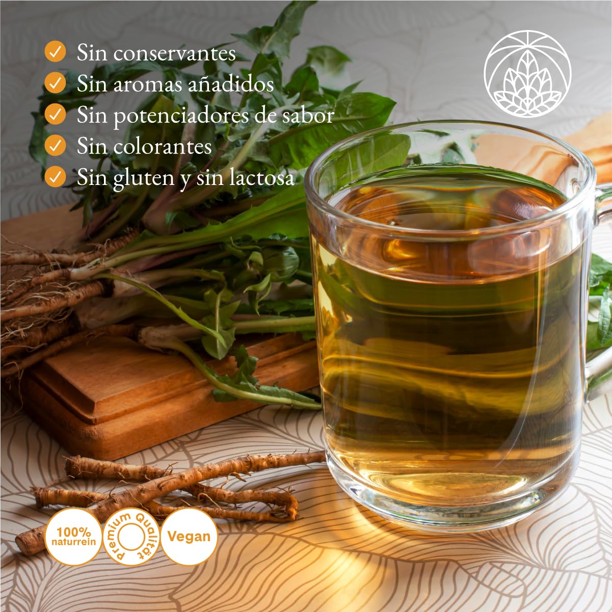 Raíz de diente de león Monte Nativo (300g) - Té Diente de leon infusion - Dandelion tea - Infusiones de hierbas - Té de hierbas – Cuidadosamente cortado y secado – 100% puro y natural — view 6