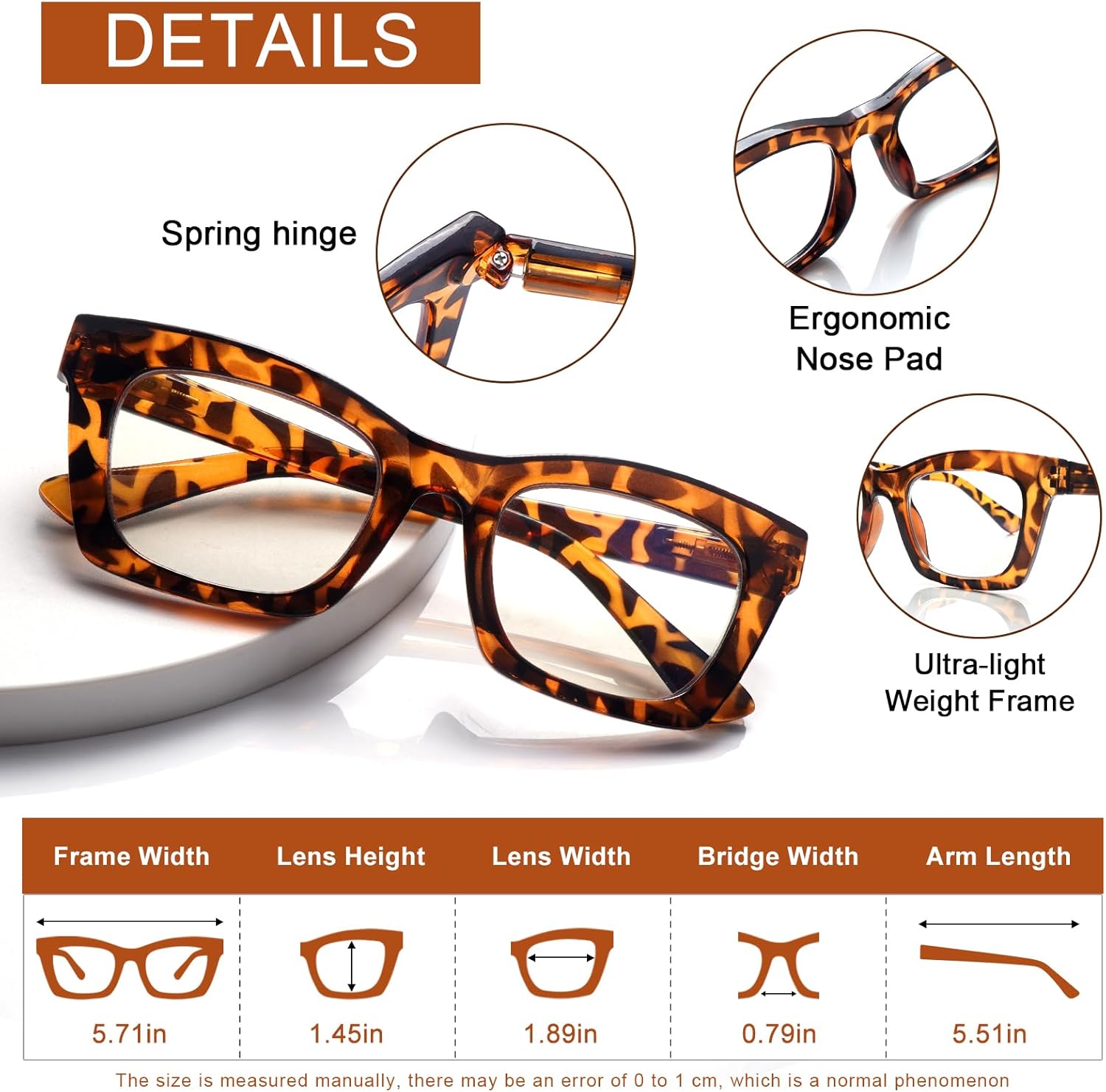 SIGVAN Progressive Multifocus Reading Glasses for Women Men Blue Light Blocking Spring Hinge Computer Multifocal Readers - Image 3