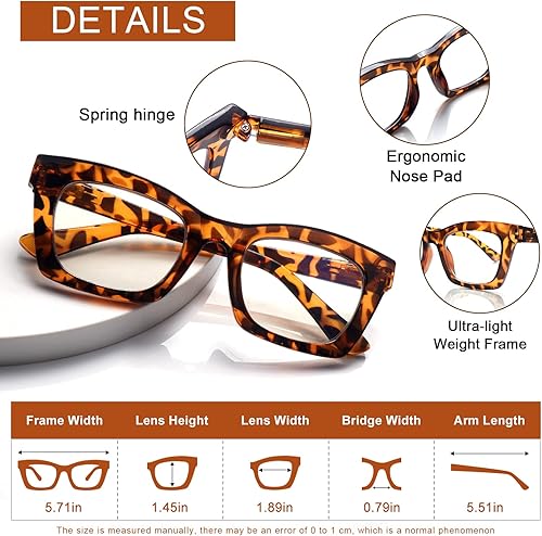 Miniatura 3 de SIGVAN Paquete de 4 lentes de lectura progresivos multienfoque para mujeres y hombres, bloqueo de luz azul, bisagra de resorte, estilo Oprah