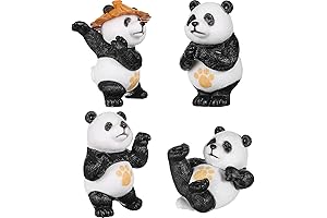 Gadpiparty 4Pcs Mini Panda Figurines