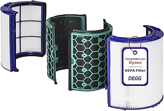 DEGG Filtro Hepa - Compatible con Purificador de Aire Dyson Pure Cool + Pure Hot HP04 TP04 DP04 TP05 HP05, Filtro Hepa y de Carbón Activado