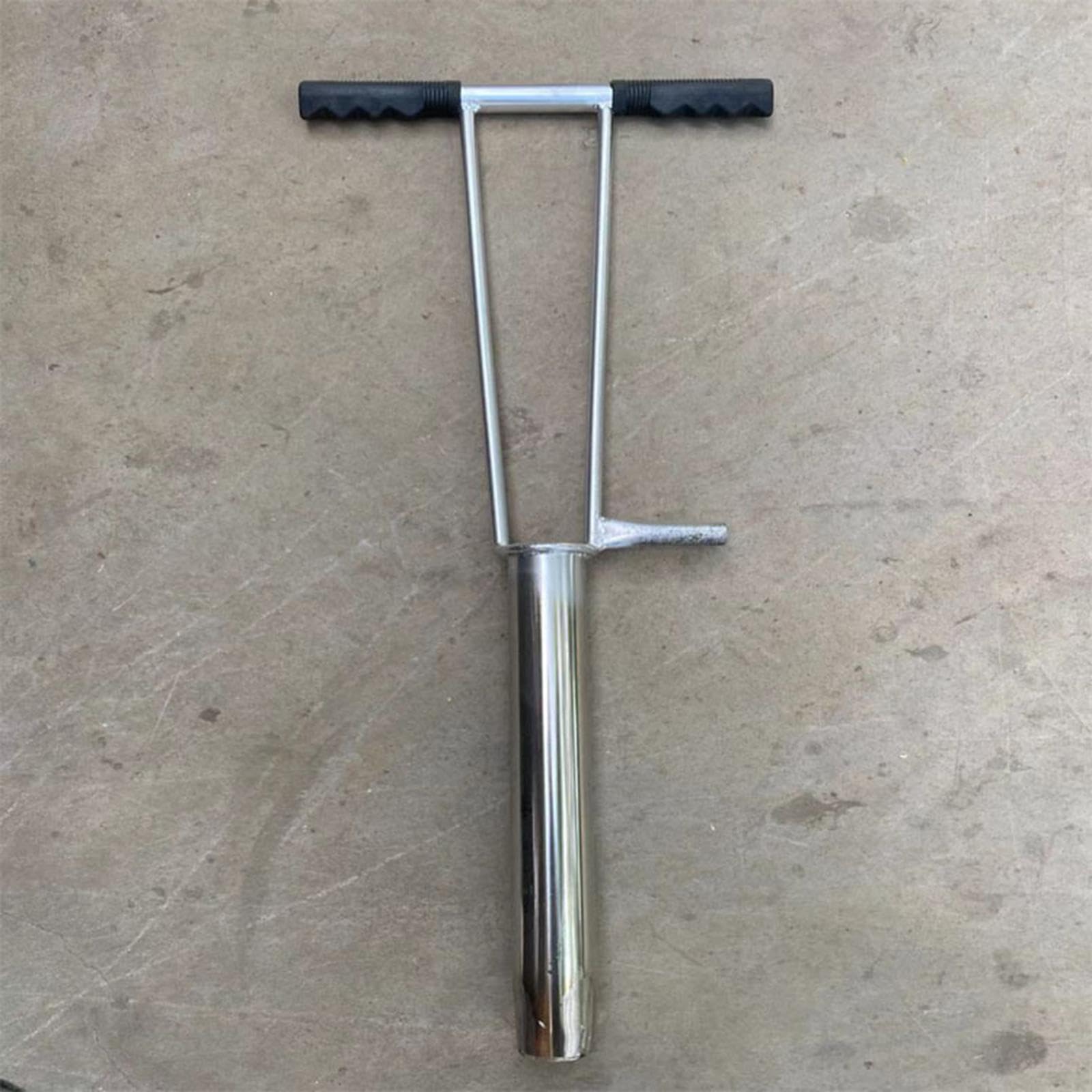 Stangen Erdbohrer mit Griff, Manuelles, Ergonomisches Haushalts Erdbohrgerät Aus Metall, für Garten, Zaun Und Terrasse, 30cm Höhe