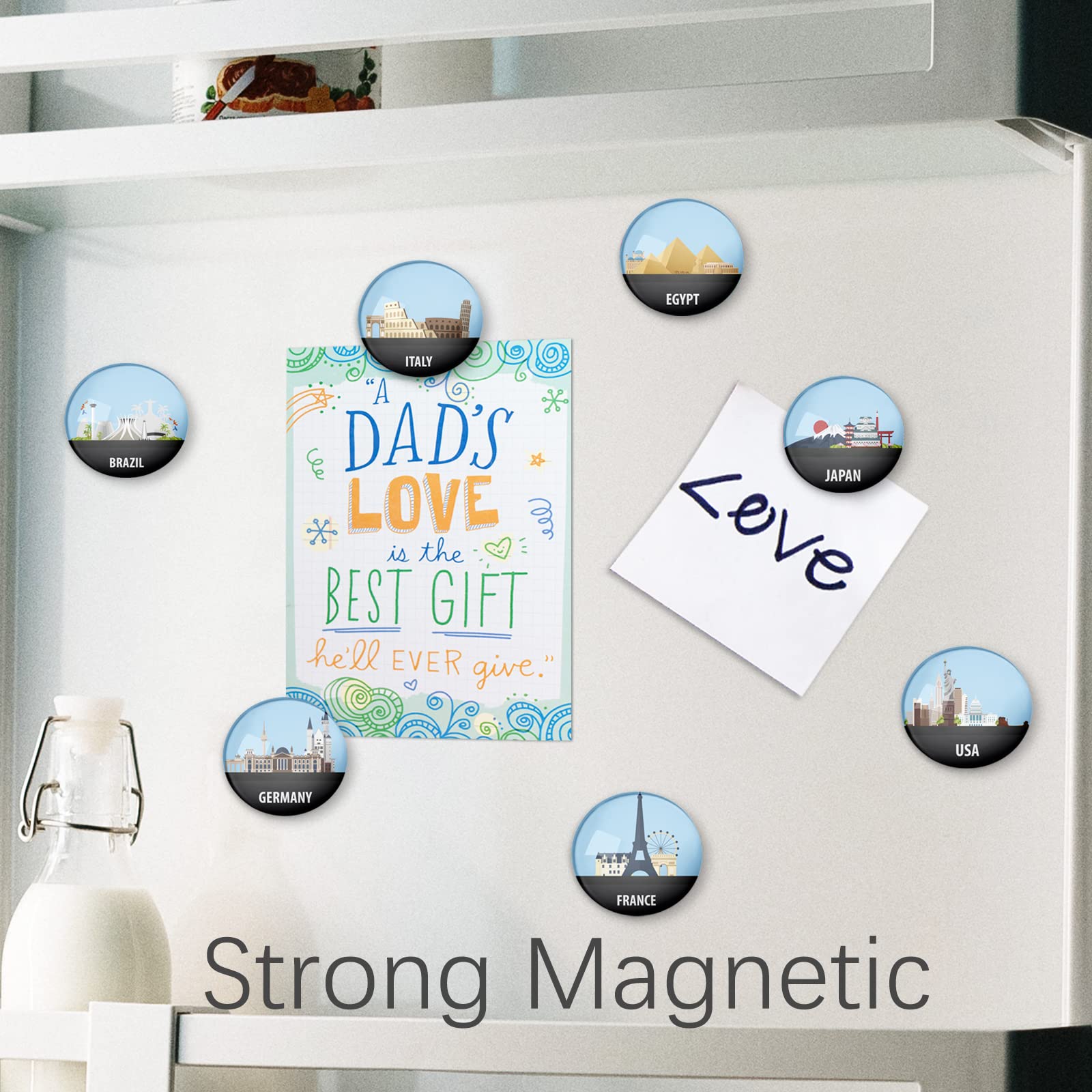 12 Magneti Per Frigorifero In Vetro Con Effetto Marmorizzato: Set Decorativo Magnetico Per Cucina, Ufficio O Lavagna Magnetica - 2