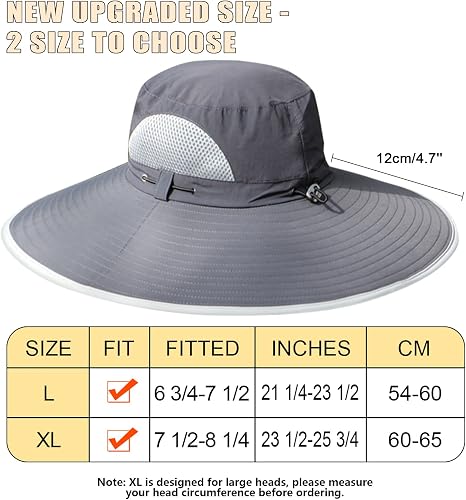 XXL】 Wide Brim Fishing Sun Hat 