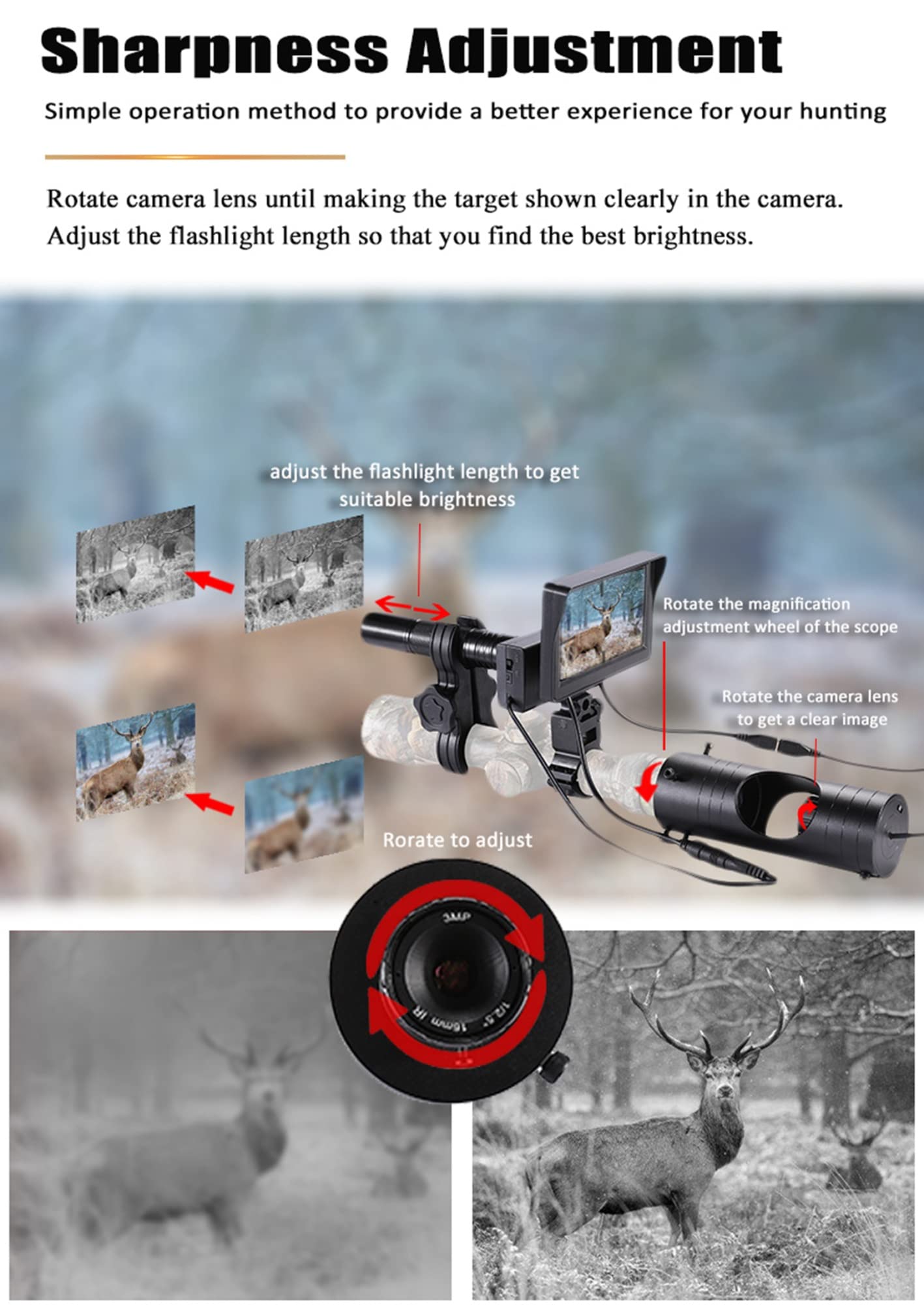 Amazon.co.jp: ANIUXIAOGE デジタル暗視スコープライフル