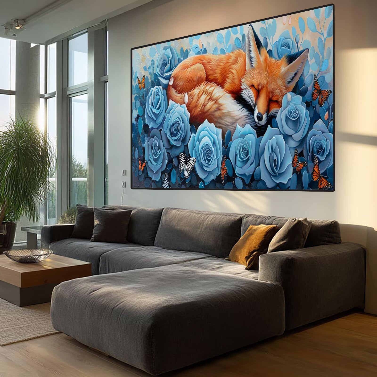 Fox Diamond Art Rose Diamond Painting Arts and Crafts dla dorosłych, zestawy do malowania diamentami 5D, dorosłych, Crysta, haft krzyżykowy, rękodzieło, obrazy, zestaw do haftowania DIY dla