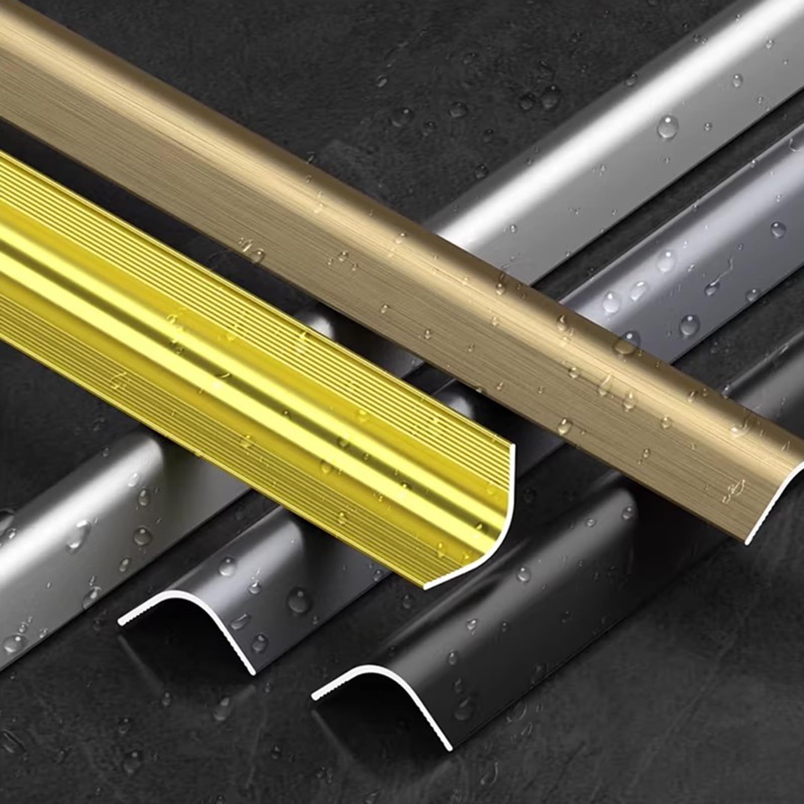 1 M * 3 Szt. Listwa Narożna Zewnętrzna Ze Stopu Aluminium, Pogrubiona Osłona Narożna Ściany Do Laminatu, Podłogi, Drzwi, Drzwi, Listwa Wykończeniowa Ściany(Gentleman Grey,30x30mm)