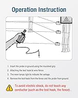 Vista 5 de ALLOSUN GK503C Probador de Voltaje de Cerca Eléctrica NEON Max 9000V, Localizador de Fallas de Cerca Eléctrica, Rojo