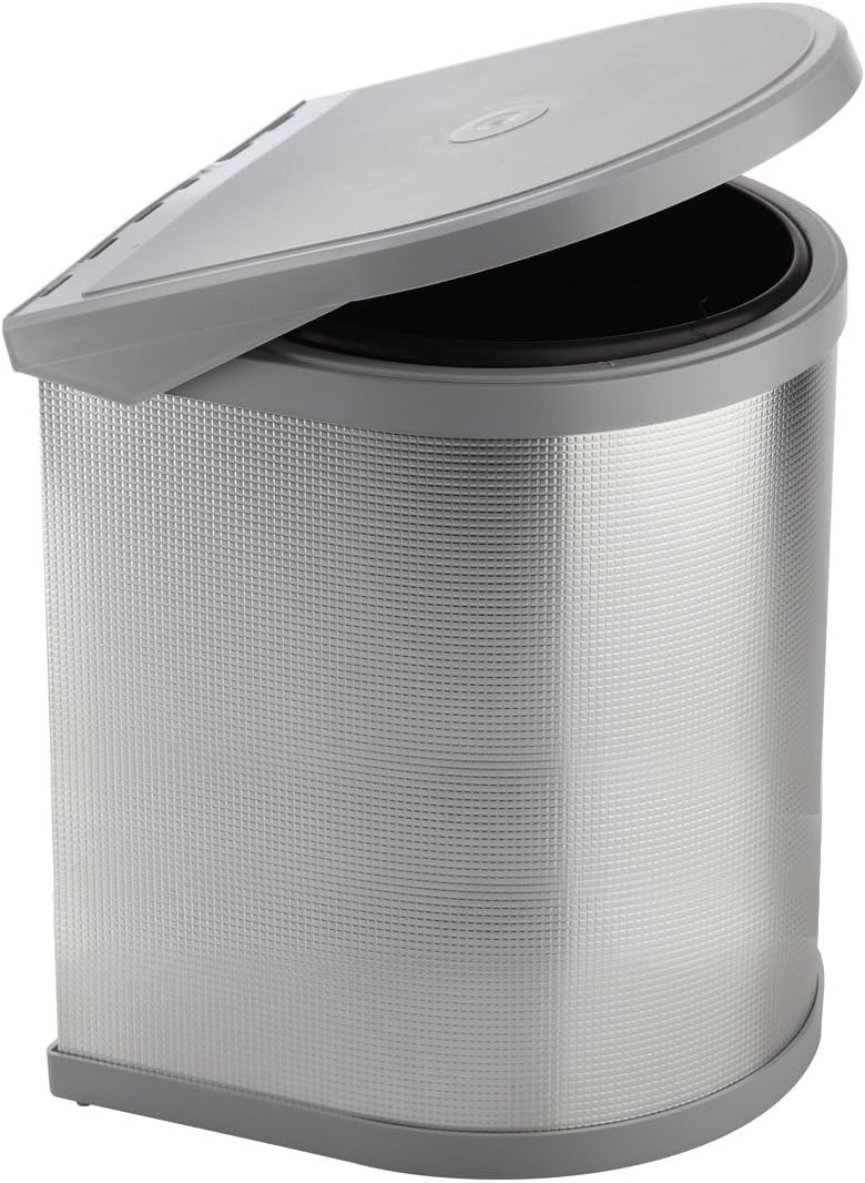 ELLETIPI Ring ppi607/1all.12L Bin Automatic Door for Base, Plastic and Aluminium, Grey, 27 x 27 x 37 cm