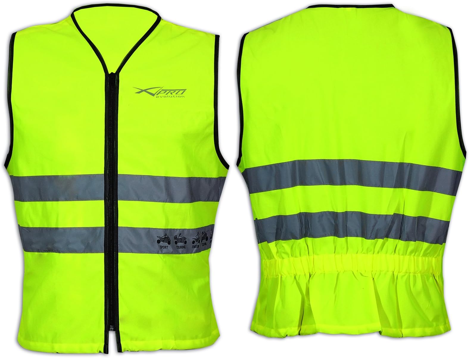 A-Pro Bright Hi Vis Motorcycle Scooter Quad High Visibility Safety Vest