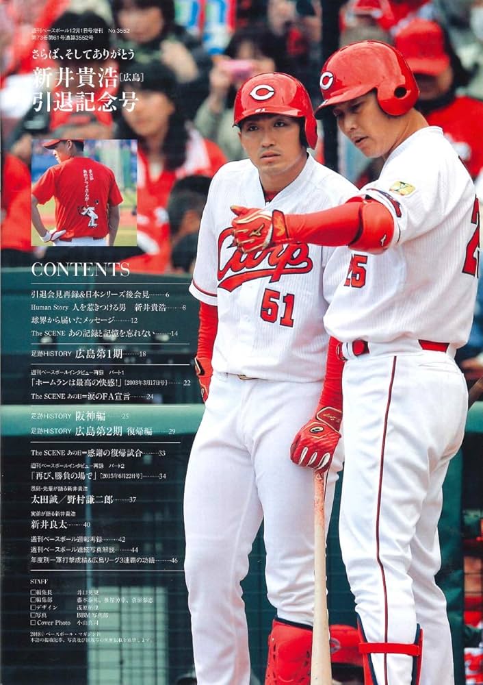 広島カープ新井貴浩引退記念特別版2018カープフォト