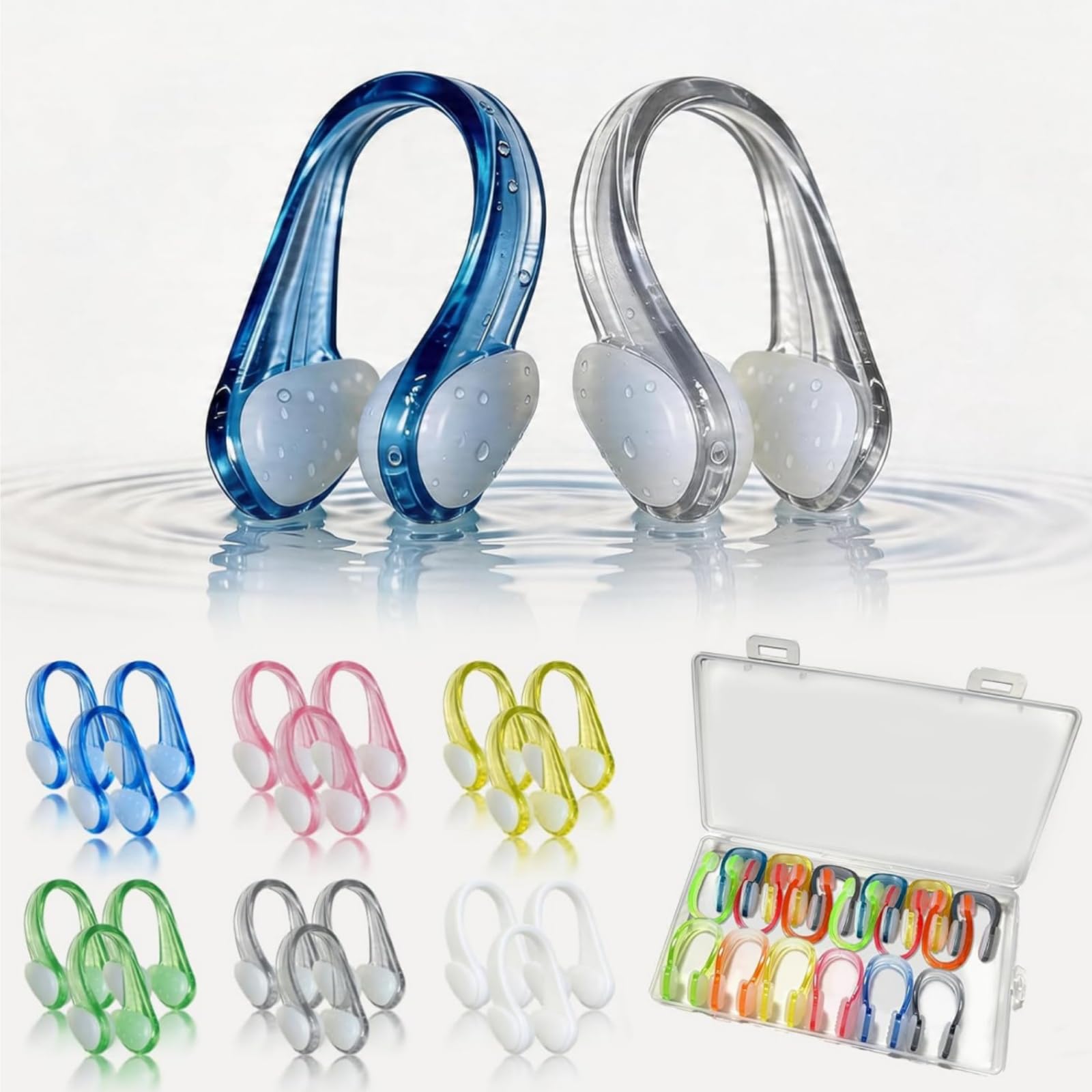 18PCS U-Shape Swimming Nose Clips,Nose Plug,No-Se Stopper For Swimming