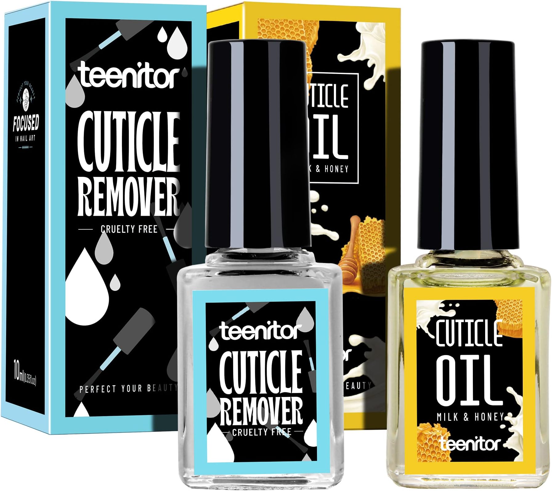 Teenitor Cuticle Care kit with Cuticle Remover and Cuticle Oil, Cuticle Softner and Cuticle Revitalizing Oil, Cuticle Remover Oil