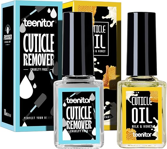 Teenitor Cuticle Care kit with Cuticle Remover and Cuticle Oil, Cuticle