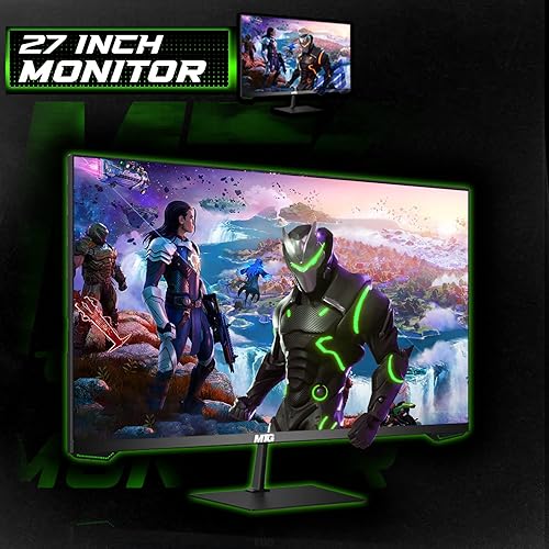 Miniatura 2 de MTG - Monitor de computadora portátil ELED de 27 pulgadas, 1920 x 1080, Full HD, 165Hz, 3ms, montaje VESA, HDMI, bisel lateral sin marco de 3 lados,