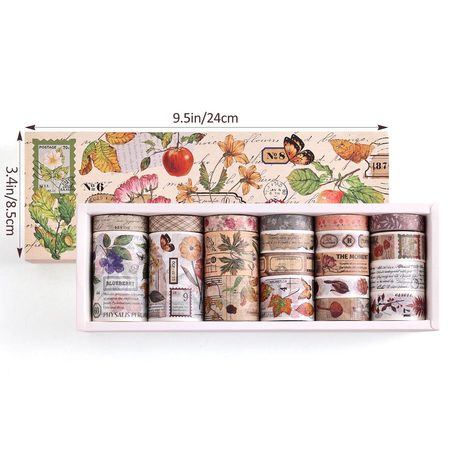 【新品】solol - washi Amazon.com: 20 Rolls Vintage Washi Tape Set, Floral Letter