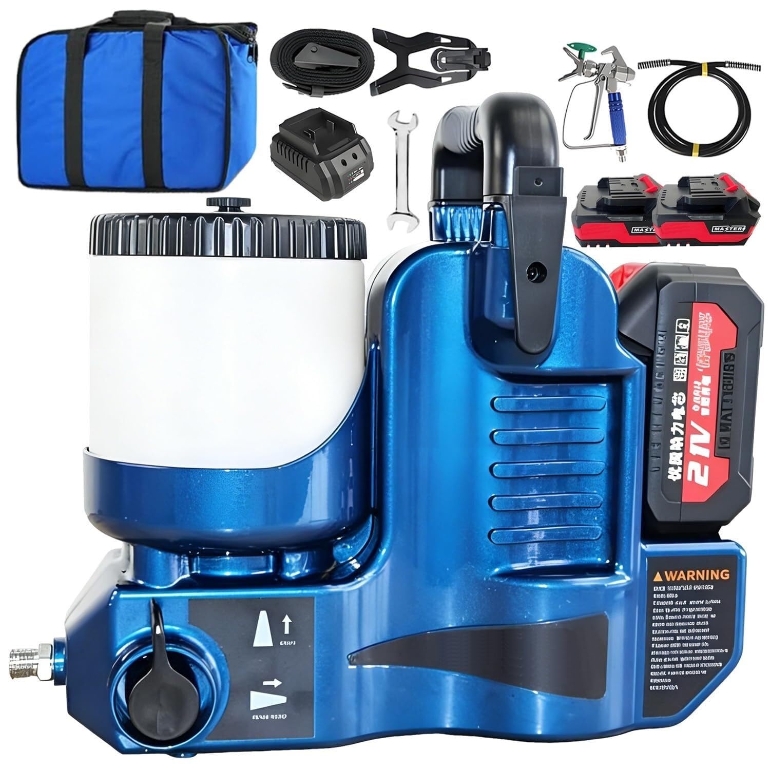 Vzxatyop One Color Professional Airless Sprayer 750W, 12.5Mpa 2L/Min Flow Rate