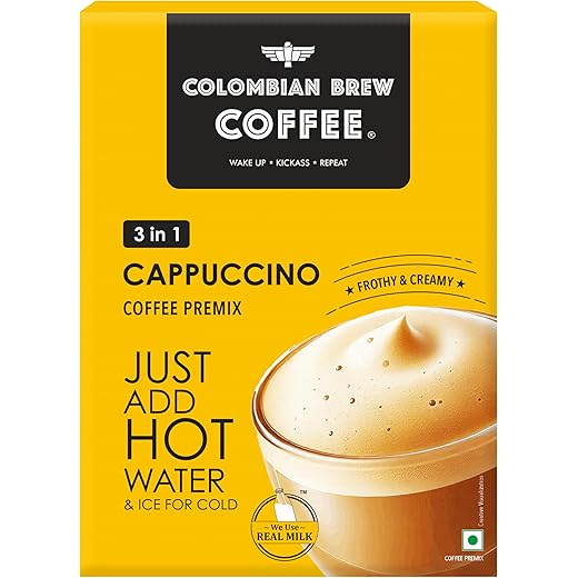 Colombian Brew 3 in 1 Cappuccino Caf Latte Instant Coffee P