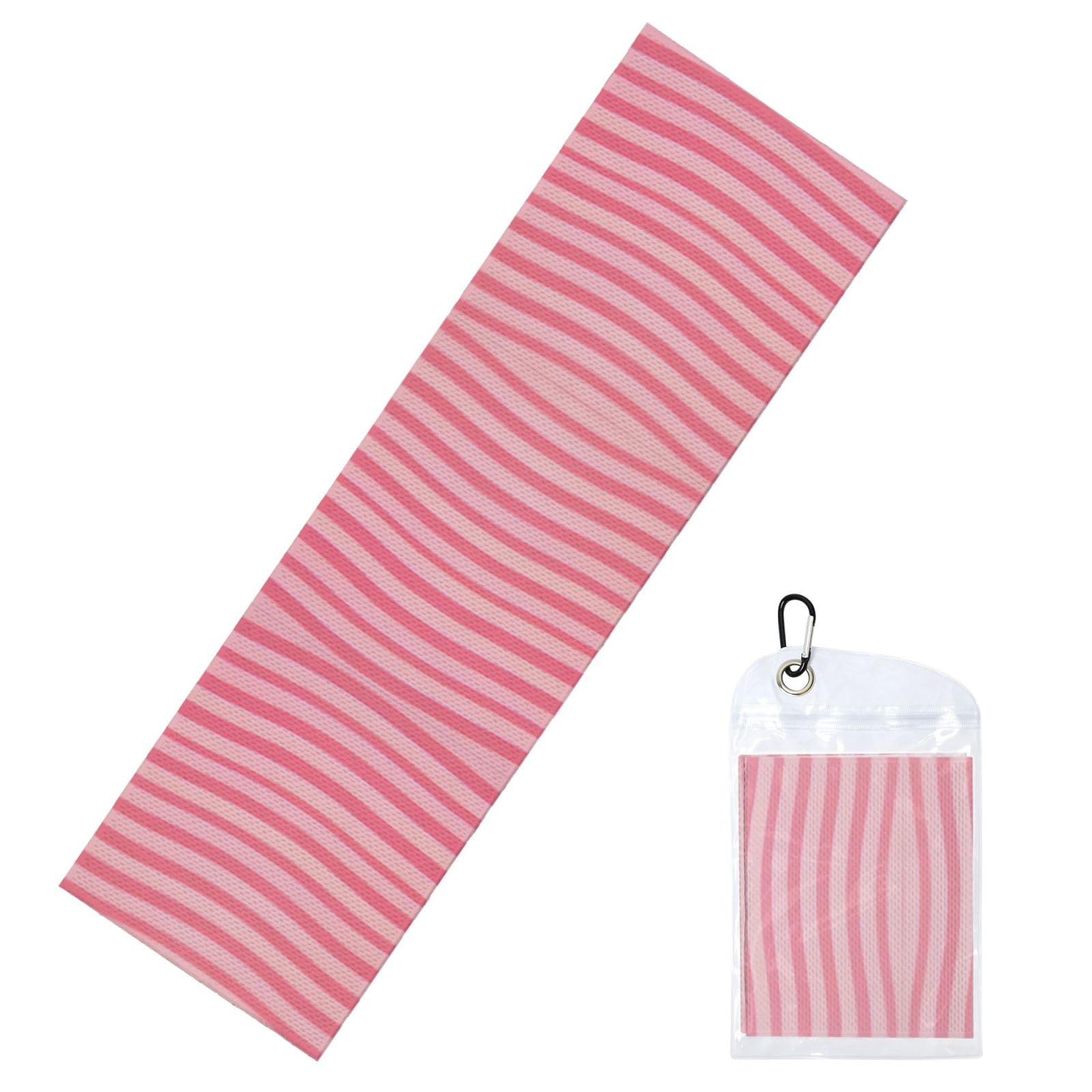 DUYIOKH Pink Wave Print Cooling Towel, Portable Towel for Gym Workout Golf Beach World Cup Sports Hot Weather