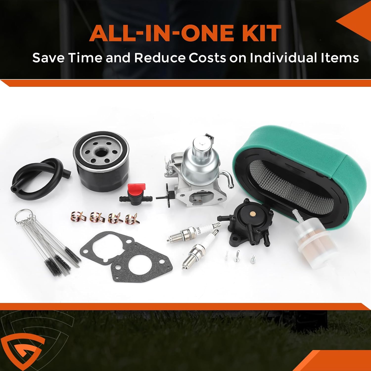 Carburetor Fit For Kohler 7000 Series KT725 KT730 KT735 KT740 KT745 22HP 23HP 24HP 25HP 26HP Engines Carb with Air Oil Filter Fuel Pump Maintenance Kit, Replaces# 16 853 19S, 32 853 63S, 32 853 67-S