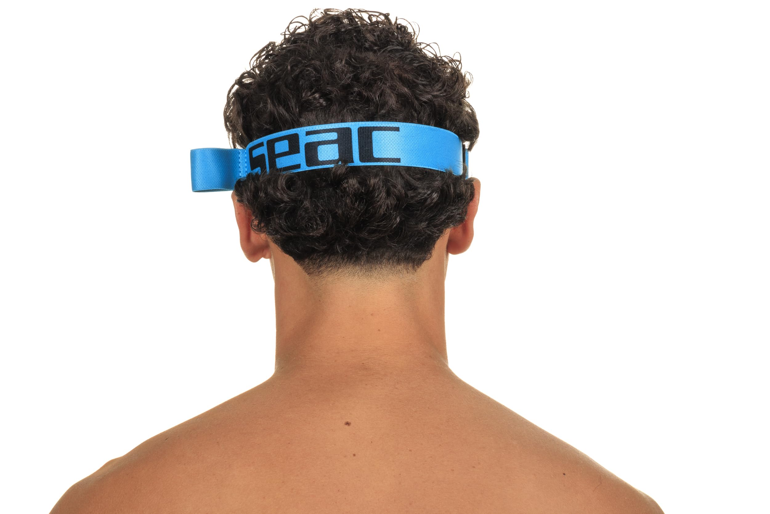 SEAC Unisex-Adult Sunrise Einteilige Tauch-und Schnorchelmaske aus gehärtetem Glas mit 3D-Schnalle, mit Kopfstück aus Textil oder Silikon