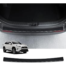 Exterior Rear Bumper Protector for Toyota RAV4 2025 2024 2023 2022 2021 2020 2019 Hybrid Prime PHEV Accessories ABS Material Rear Bumper Guard Trunk Sill Protector Black