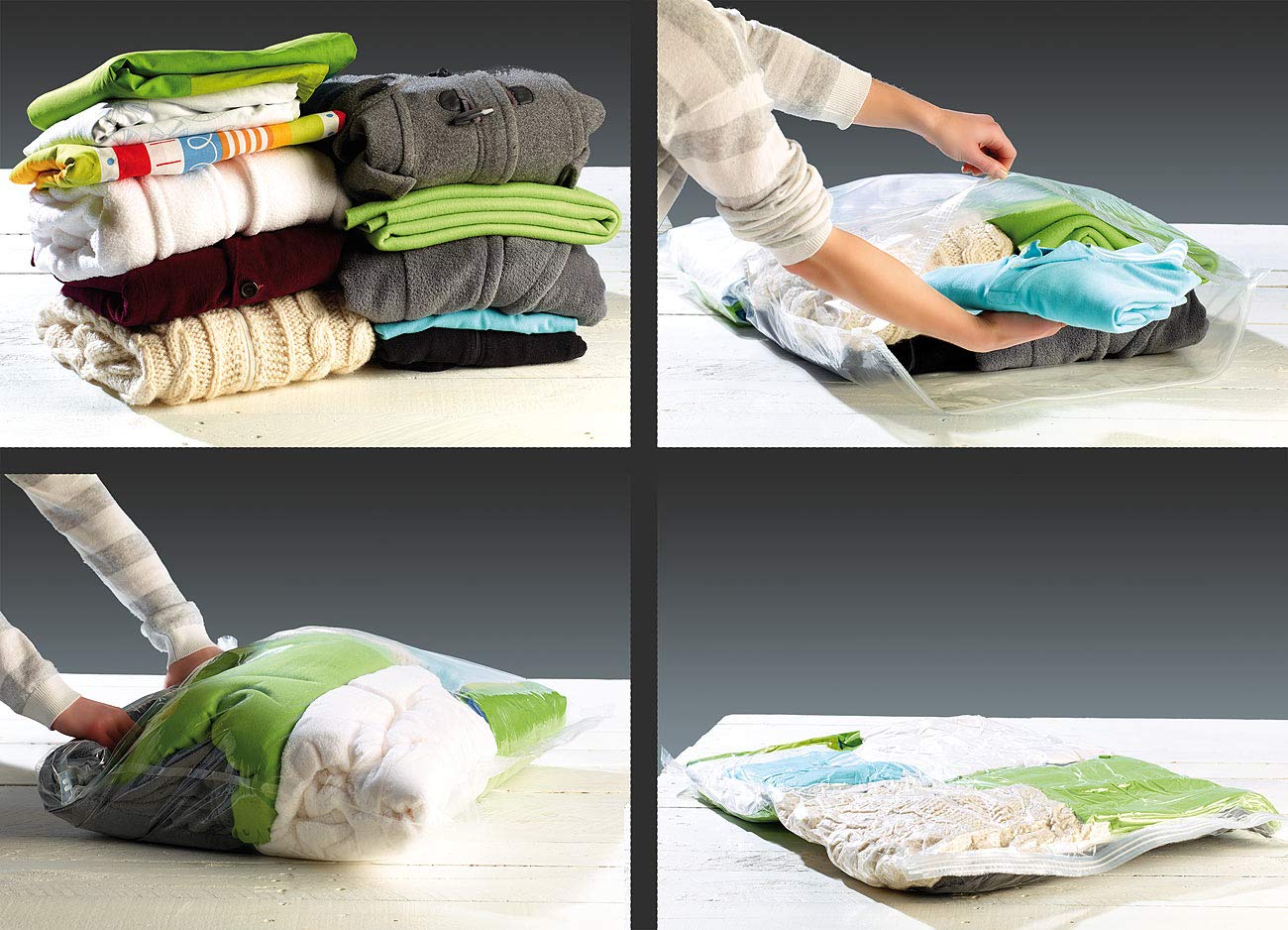 Vakuumbeutel Für Kleidung – 10 Stück, 30x40 Cm, Wiederverwendbar, Mit Handpumpen-Ventil, Platzsparend Für Reise & Lagerung