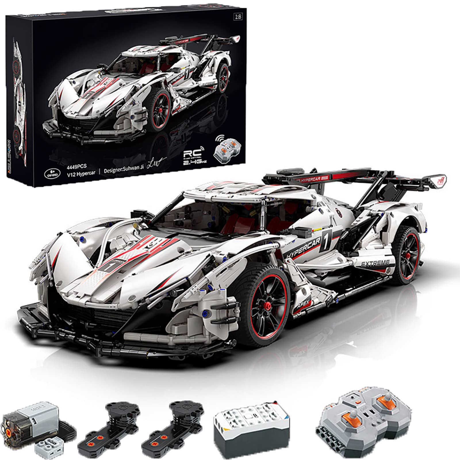 Amazon.co.jp: CADA C61053W Apollo IE用スポーツカー、4449pcs 1：8