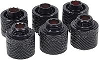 Vista 1 de Alphacool HF G1/4 3/8 pulgadas ID x 5/8 pulgadas de diámetro exterior - Negro profundo - Paquete de seis (17389)